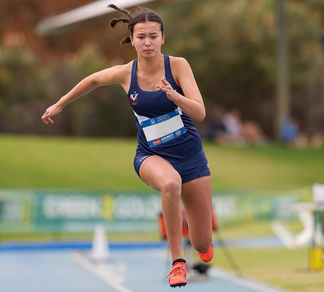 Juliette competing in the Australian Athletics Junior Championships in Perth!